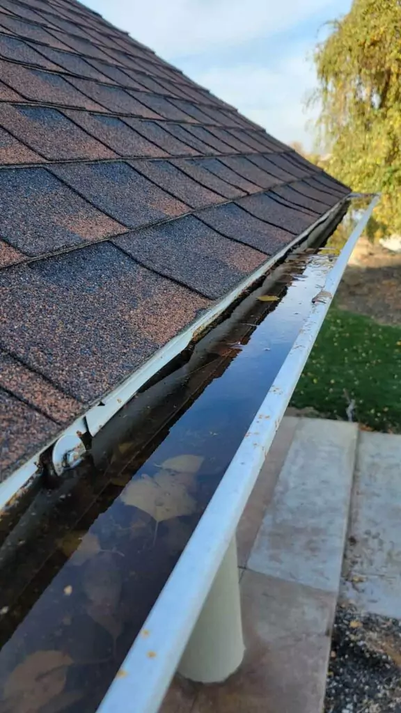 Before showing gutters are clogged - Spring Rain Gutters Before showing gutters are clogged