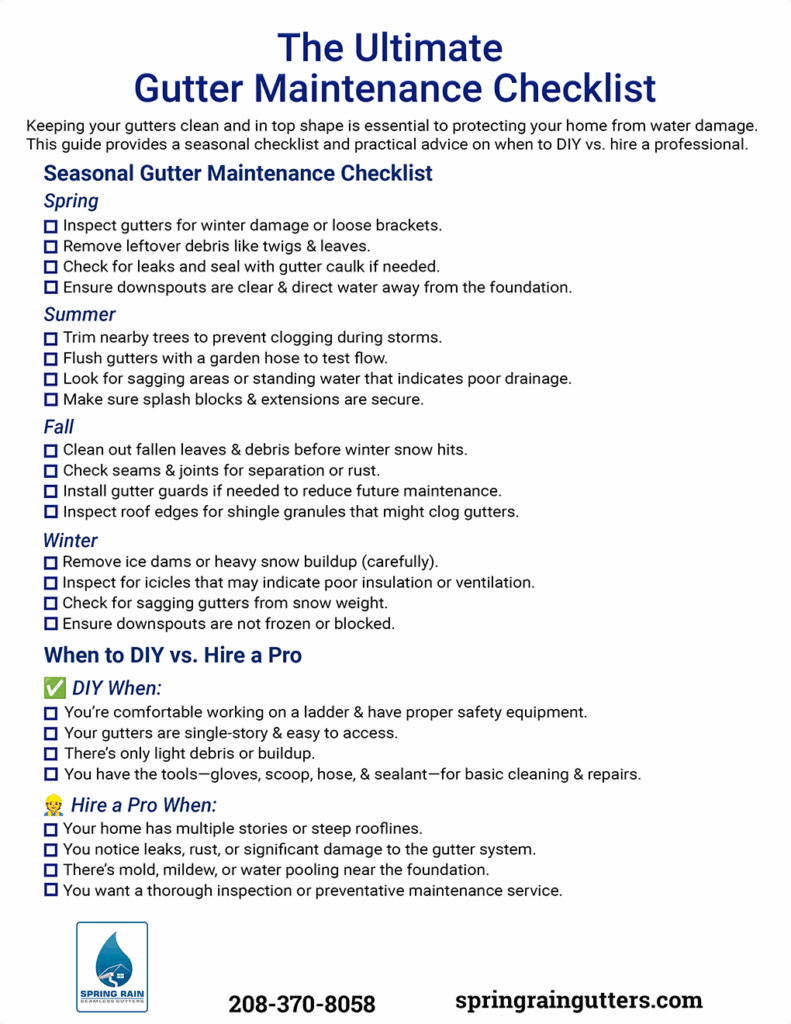 Free Downloadable Guide For Spring Rain - Rainwater Harvesting & Gutters- Beginner’s Guide