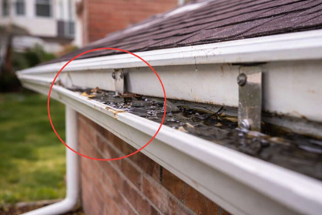 Look for Sagging Areas or Standing Water